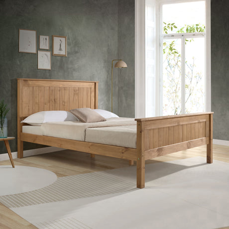 Kara Pine Painted High Footend Wooden Bed Frame - FurniComp