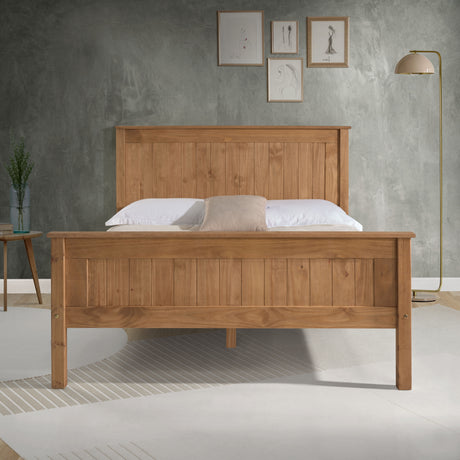 Kara Pine Painted High Footend Wooden Bed Frame - FurniComp
