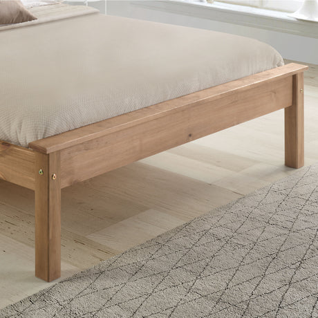 Kara Pine Painted Low Foot End Wooden Bed Frame - FurniComp