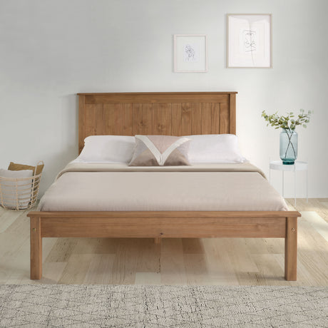 Kara Pine Painted Low Foot End Wooden Bed Frame - FurniComp