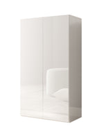 Kompact 2 Door 60cm White Gloss 15 Pair Shoe Storage Cabinet - FurniComp