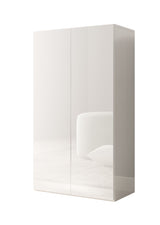 Kompact 2 Door 60cm White Gloss 15 Pair Shoe Storage Cabinet - FurniComp