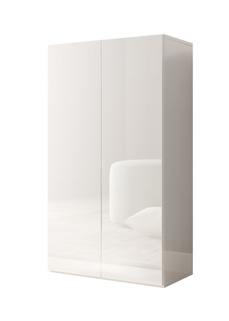 Kompact 2 Door 60cm White Gloss 15 Pair Shoe Storage Cabinet - FurniComp