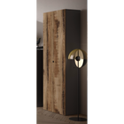 Kompact Black and Pero Oak Tall 2 Door Storage Cupboard/Filing Cabinet - FurniComp