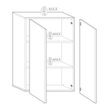 Kompact Black and Pero Oak 2 Door Storage Cupboard/Filing Cabinet - FurniComp