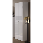 Kompact White Gloss Tall 2 Door Storage Cupboard/Filing Cabinet - FurniComp