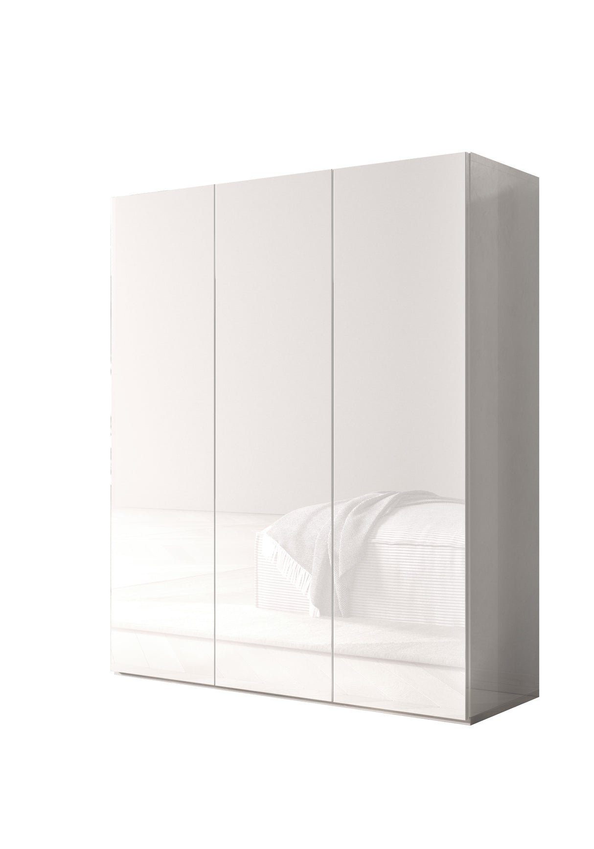 Kompact 3 Door 95cm White Gloss 20 Pair Shoe Storage Cabinet - FurniComp