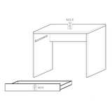 Kompact Large White Gloss Home Office Desk Study Table - FurniComp