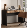 Kompact Large Black and Pero Oak Home Office Desk Study Table - FurniComp