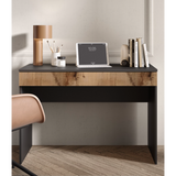 Kompact Large Black and Pero Oak Home Office Desk Study Table - FurniComp