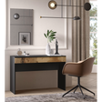 Kompact Large Black and Pero Oak Dressing Table - FurniComp