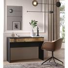 Kompact Large Black and Pero Oak Dressing Table - FurniComp
