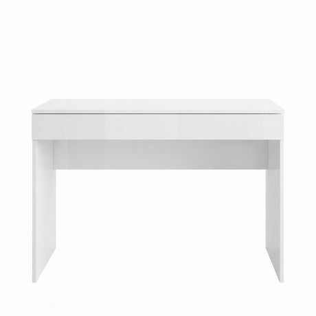 Kompact Large White Gloss Home Office Desk Study Table - FurniComp