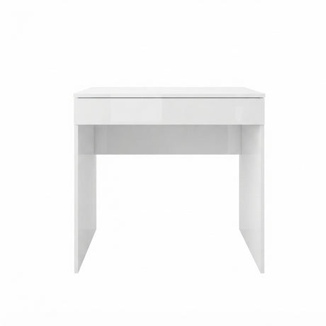 Kompact Small White Gloss Home Office Desk Study Table - FurniComp