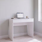 Kompact Small White Gloss Home Office Desk Study Table - FurniComp
