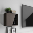 Combo 55cm Floating Wall Cube With Shaped Door - Black Lava COM-18-06 - FurniComp