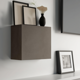 Combo 55cm Floating Wall Cube With Door - Black Lava COM-81-06 - FurniComp