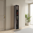 Combo 28cm Tall Narrow Bookcase - Black Lava COM-45-06 - FurniComp