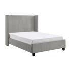 Lawson Grey Cord Fabric Bed Frame - FurniComp