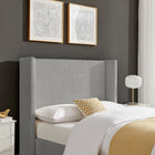 Lawson Grey Cord Fabric Bed Frame - FurniComp