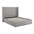 Lawson Grey Cord Fabric Storage Bed Frame - FurniComp