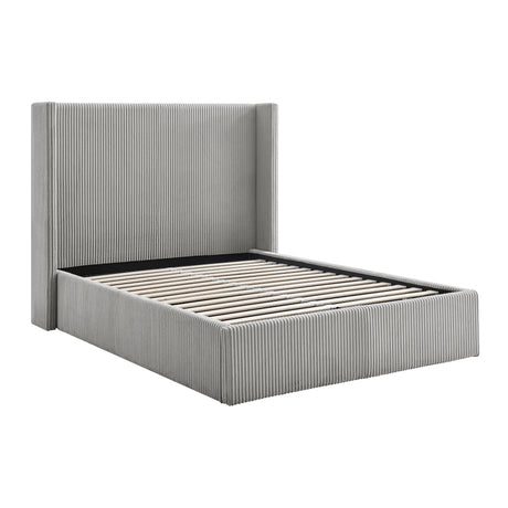 Lawson Grey Cord Fabric Storage Bed Frame - FurniComp
