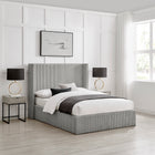 Lawson Grey Cord Fabric Storage Bed Frame - FurniComp