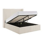 Lawson Natural Cord Fabric Storage Bed Frame - FurniComp