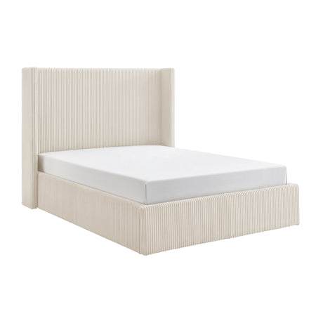 Lawson Natural Cord Fabric Storage Bed Frame - FurniComp