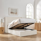 Lawson Natural Cord Fabric Storage Bed Frame - FurniComp