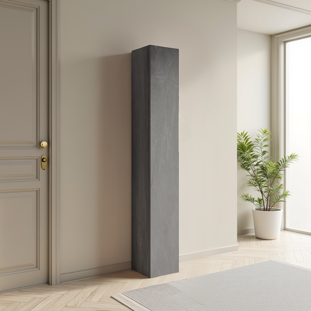 Combo 28cm Slim Multipurpose Storage Cupboard - Lead Grey COM-10-08 - FurniComp
