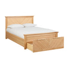 Leo Wooden Oak Storage Bed Frame