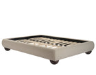 Leona Beige Fabric Bed Frame - FurniComp