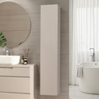 Lesley 1 Door Cashmere Tall Wall Mounted Bathroom Cabinet - FurniComp