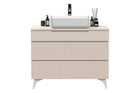 Lesley Cashmere 3 Drawer 1000mm Free Standing Vanity Unit with Basin - FurniComp