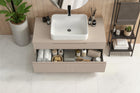 Lesley Cashmere 2 Drawer 1000mm Wall Mounted Vanity Unit with Basin - FurniComp