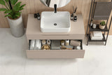 Lesley Cashmere 2 Drawer 1000mm Wall Mounted Vanity Unit with Basin - FurniComp