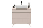 Lesley Cashmere 3 Drawer 800mm Free Standing Vanity Unit with Basin - FurniComp
