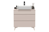 Lesley Cashmere 3 Drawer 800mm Free Standing Vanity Unit with Basin - FurniComp