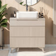 Lesley Cashmere 3 Drawer 800mm Free Standing Vanity Unit with Basin - FurniComp