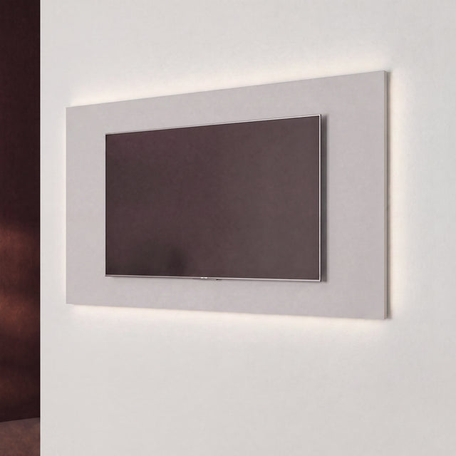 Combo 180x100cm Wall TV Backboard-Light Chalk Grey - FurniComp