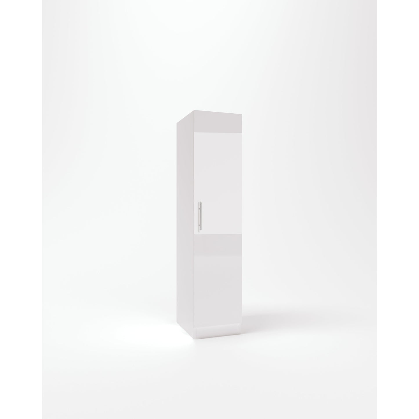 Lily High Gloss White 1 Door Wardrobe - FurniComp