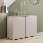 Lisbon 2 Door 120cm Cashmere and Oak Sideboard - FurniComp