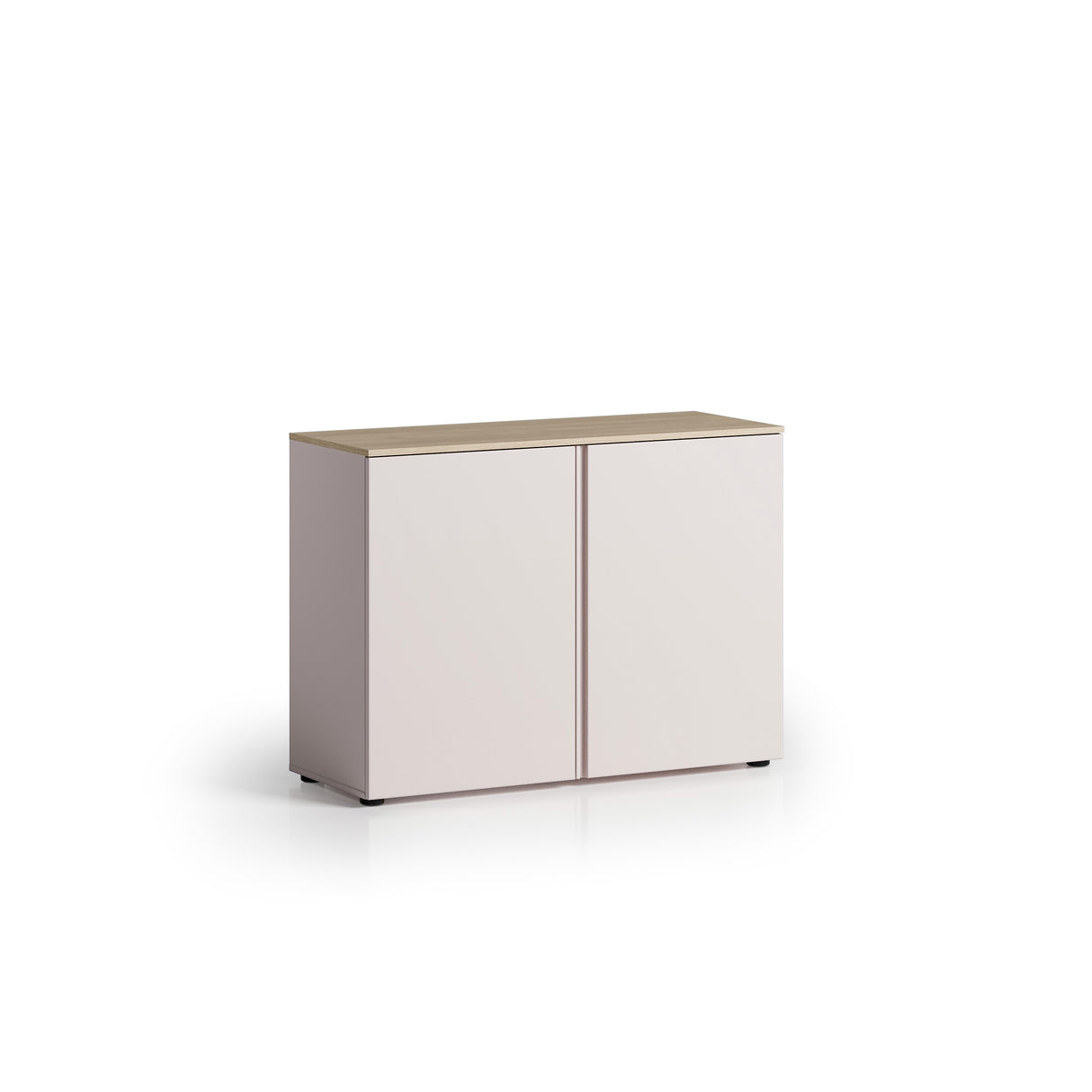 Lisbon 2 Door 120cm Cashmere and Oak Sideboard - FurniComp
