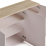 Lisbon 3 Door 180cm Cashmere and Oak Sideboard - FurniComp