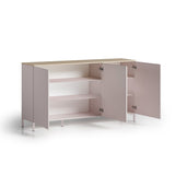 Lisbon 3 Door 180cm Cashmere and Oak Sideboard - FurniComp