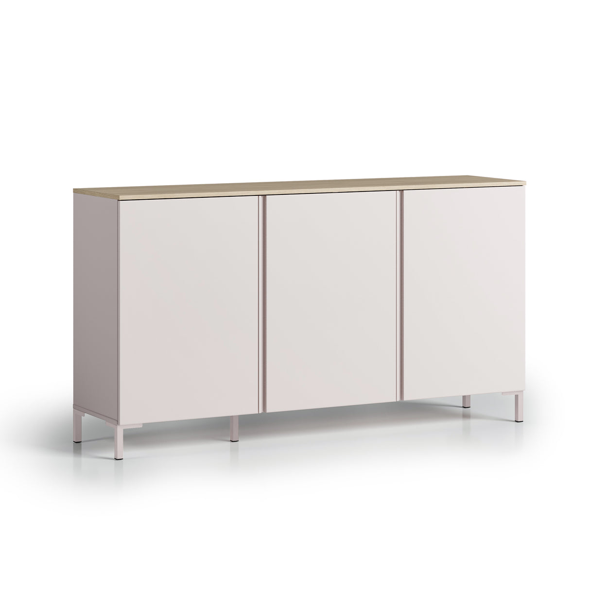 Lisbon 3 Door 180cm Cashmere and Oak Sideboard - FurniComp