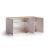 Lisbon 3 Door 180cm Cashmere and Oak Sideboard - FurniComp
