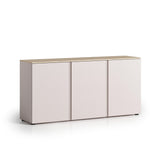 Lisbon 3 Door 180cm Cashmere and Oak Sideboard - FurniComp