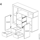 Lorenzo 2 Door 3 Drawer White Gloss and Anthracite Sideboard - FurniComp